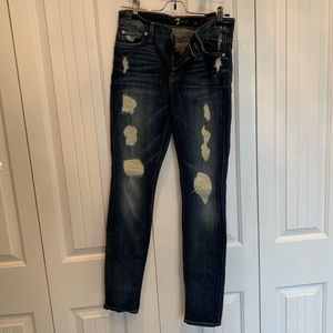 7 for all mankind distressed skinny jean